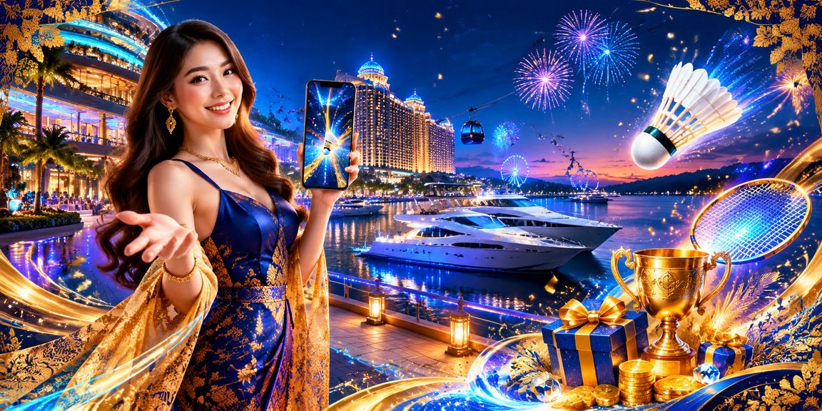 Aplikasi kasino Genting Highlands dengan reka bentuk batik Malaysia pada skrin mudah alih