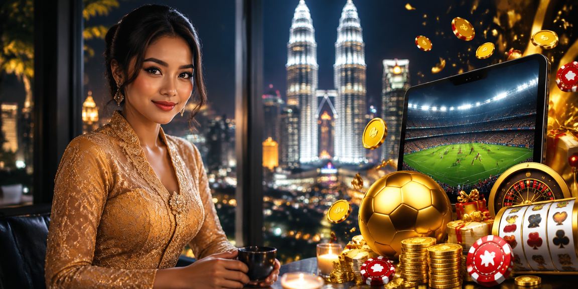 Suasana pertaruhan sukan di Kuala Lumpur dengan rekaan antaramuka kasino berkebaya yang mencerminkan budaya tempatan