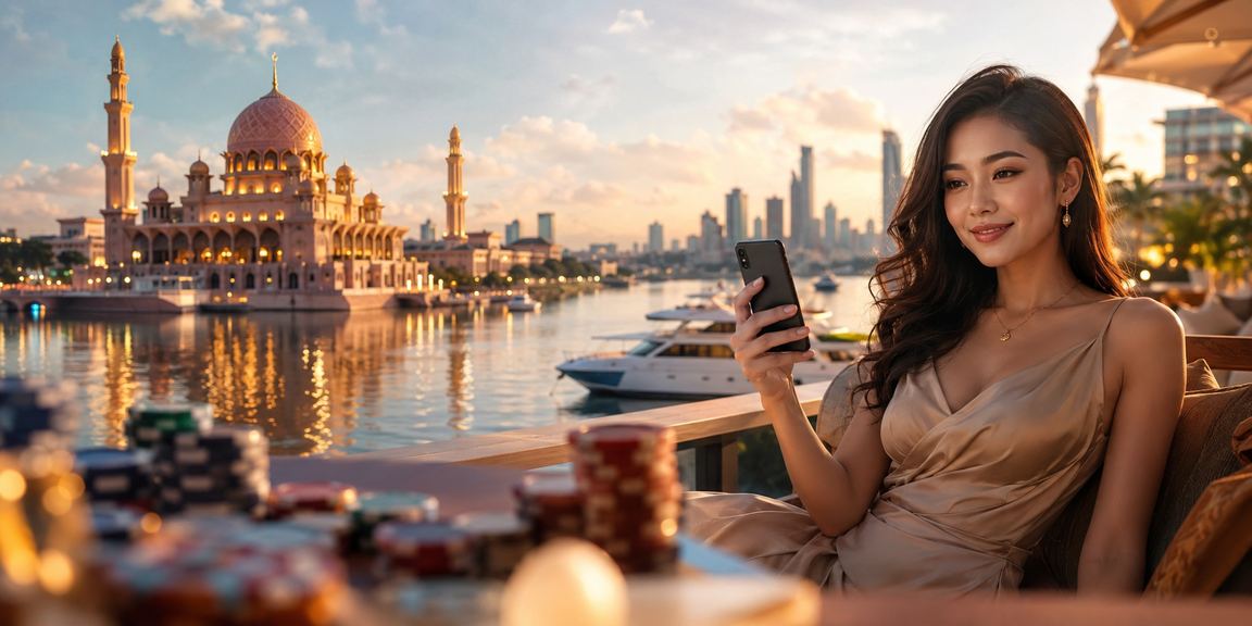 Pengguna Putrajaya menggunakan aplikasi mudah alih suka2cuci untuk bermain kasino di telefon Android